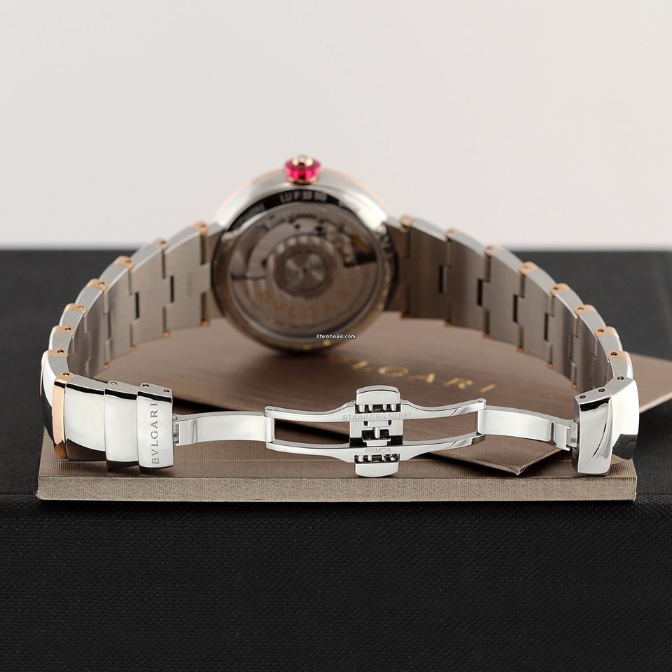 IMG_9081 Bulgari Lucea Womens watch Automatic Gold Steel 102497 Replica 6