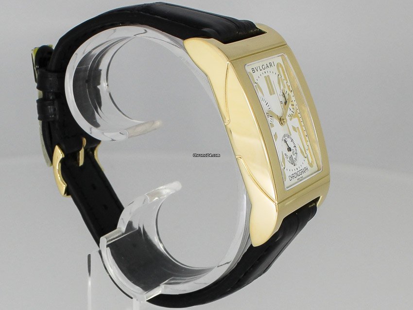 IMG_9081 Bulgari Rettangolo Mens watch Unisex Quartz Yellow gold RTC49G Replica 6