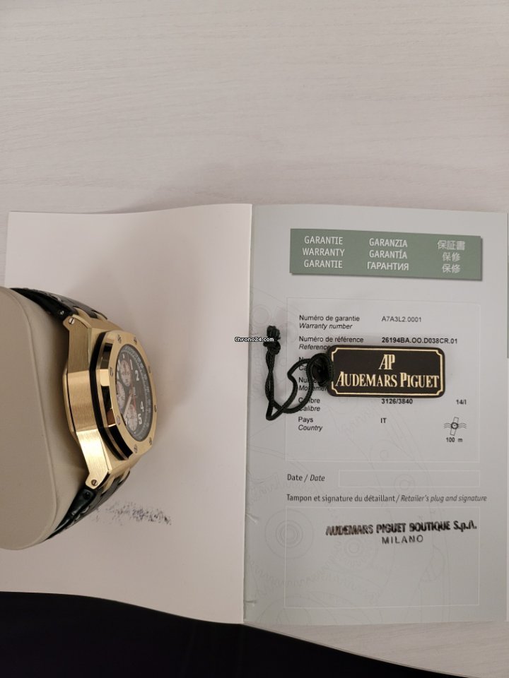 Audemars Piguet Automatic Yellow gold 26194BA monte napoleone green dial Replica 6