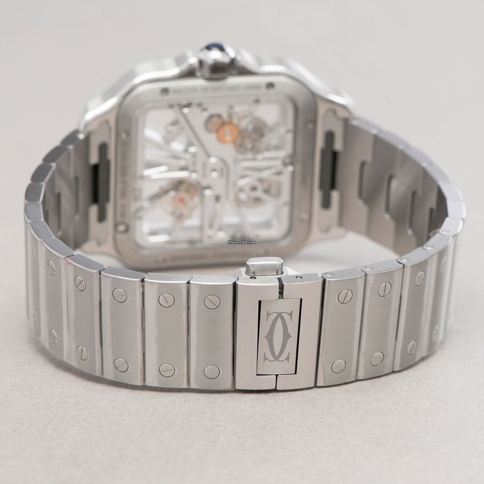 IMG_9081 Cartier Santos Mens watch Unisex Manual winding Steel WHSA0007 Replica 6