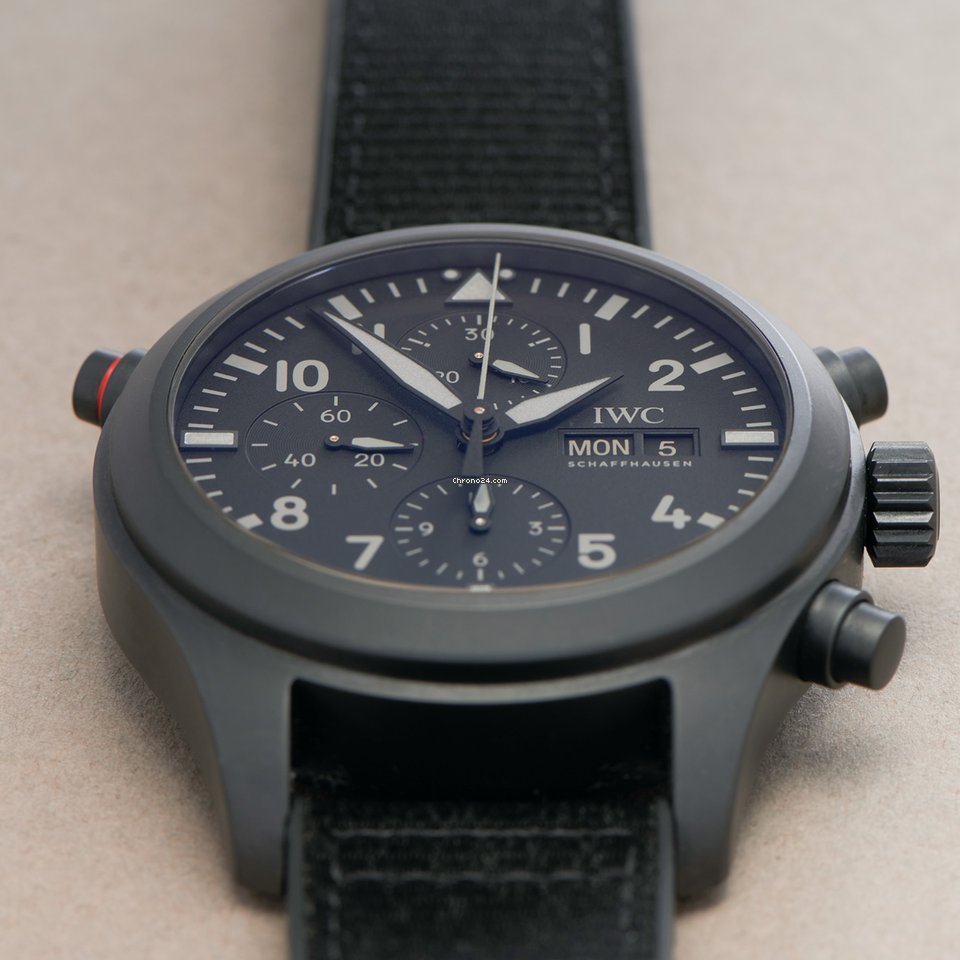 IMG_9081 IWC Pilot Double Chronograph Mens watch Unisex Automatic Ceramic IW371815 Replica 6