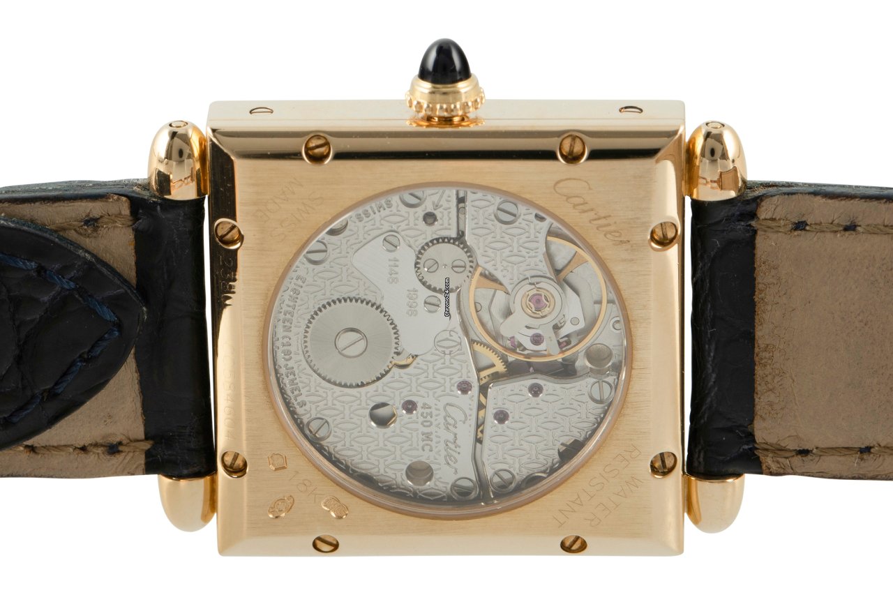 IMG_9081 Cartier Tank Mens watch Unisex Manual winding Yellow gold 2380 Replica 6