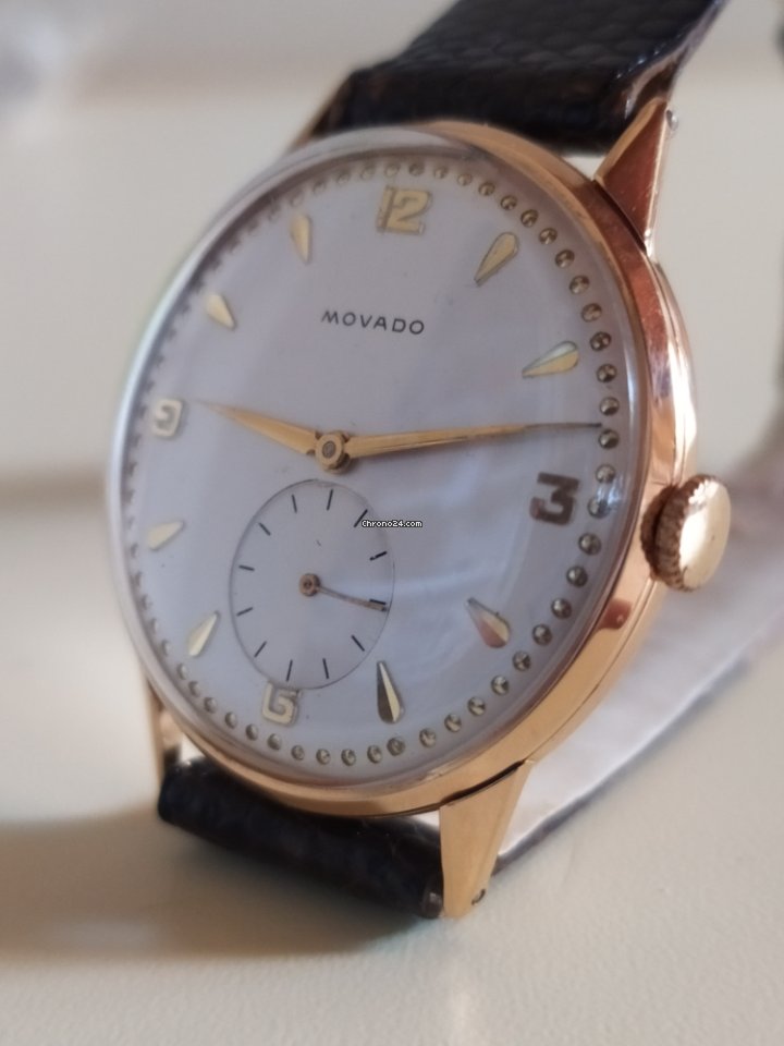 IMG_9081 Movado Mens watch Unisex Manual winding Yellow gold 0080976 Replica 6