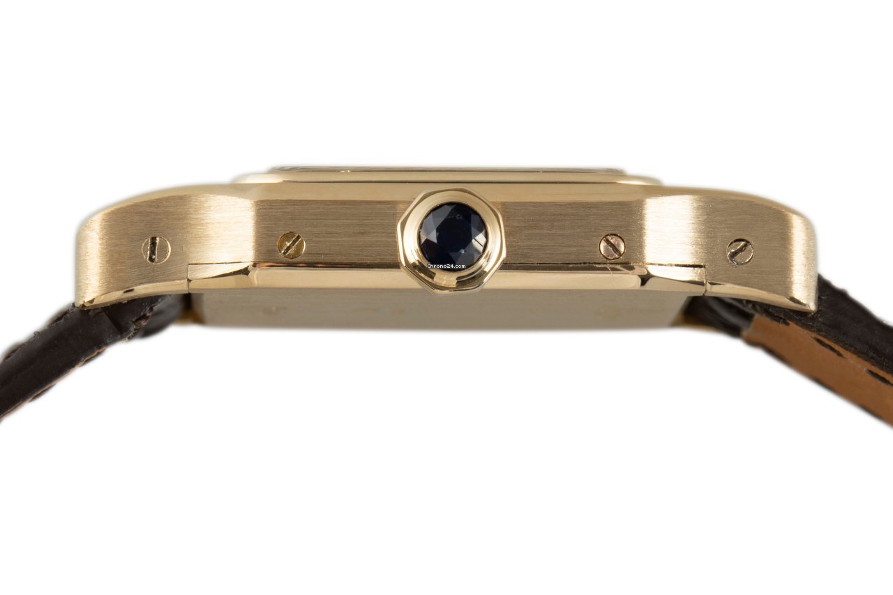 IMG_9081 Cartier Santos Dumont Womens watch Manual winding Yellow gold 15751 Replica 6