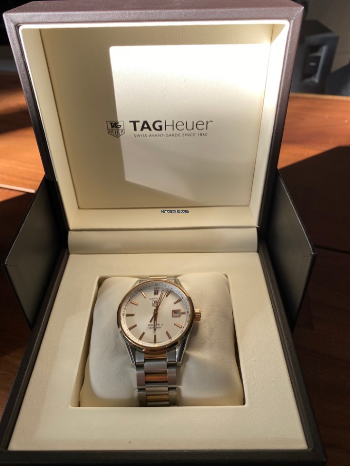 TAG Heuer Carrera Calibre 5 Mens watch Unisex Automatic Gold Steel war215d.bd0784 Replica 6