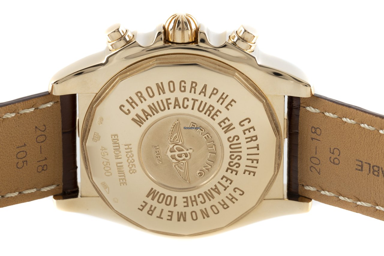 IMG_9081 Breitling Chrono Cockpit Mens watch Unisex Automatic Red gold H13358 Replica 6