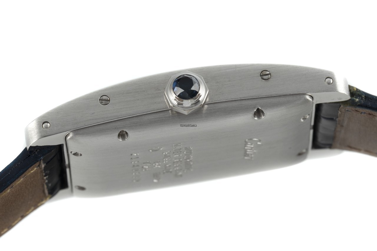 Cartier Tank Americaine Mens watch Unisex Automatic White gold 1726 Replica 6