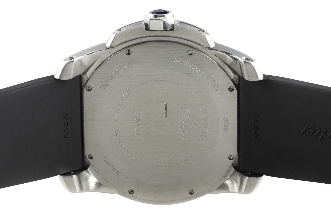 IMG_9081 Cartier Calibre de Cartier Diver Mens watch Unisex Automatic Steel W7100056 Replica 6
