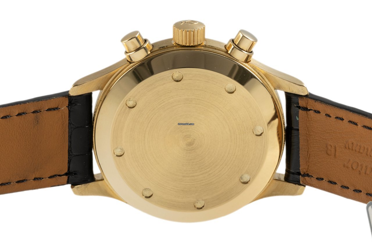 IMG_9081 IWC Pilot Chronograph Mens watch Unisex Quartz Yellow gold 3740 Replica 6
