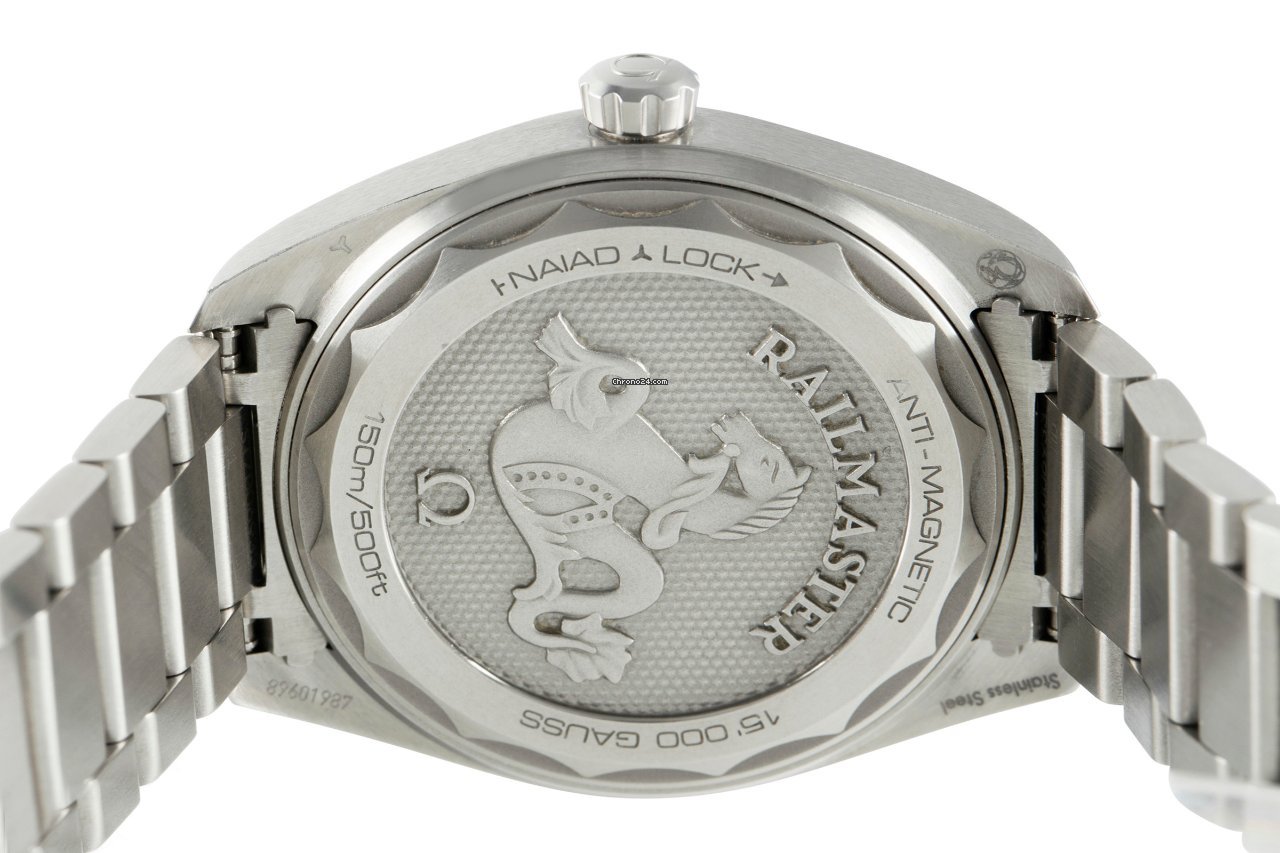 IMG_9081 Omega Seamaster Railmaster Mens watch Unisex Automatic Steel 220.12.40.20.01.001 Replica 6