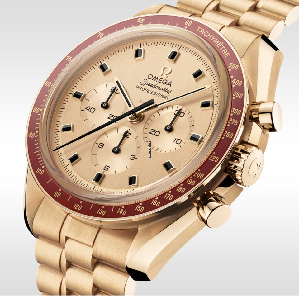 IMG_9081 Omega Speedmaster Professional Moonwatch Mens watch Unisex Manual winding Yellow gold 310.60.42.50.99.001 Replica 6