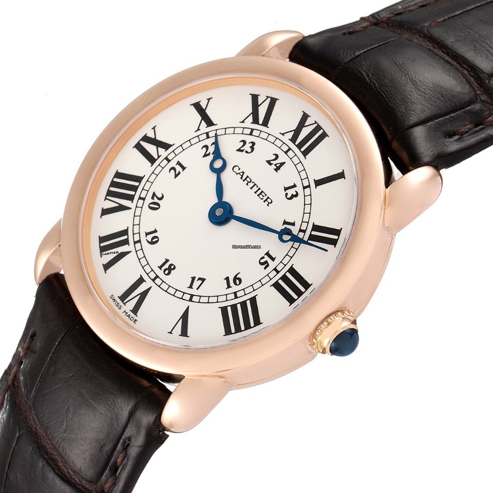 IMG_9081 Cartier Ronde Louis Cartier Womens watch Quartz Rose gold W6800151 Replica 6
