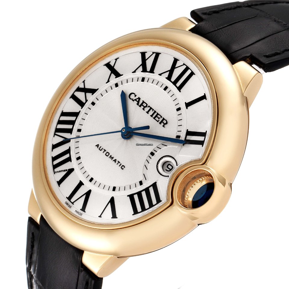 IMG_9081 Cartier Ballon Bleu 42mm Mens watch Unisex Automatic Yellow gold W6900551 Replica 6