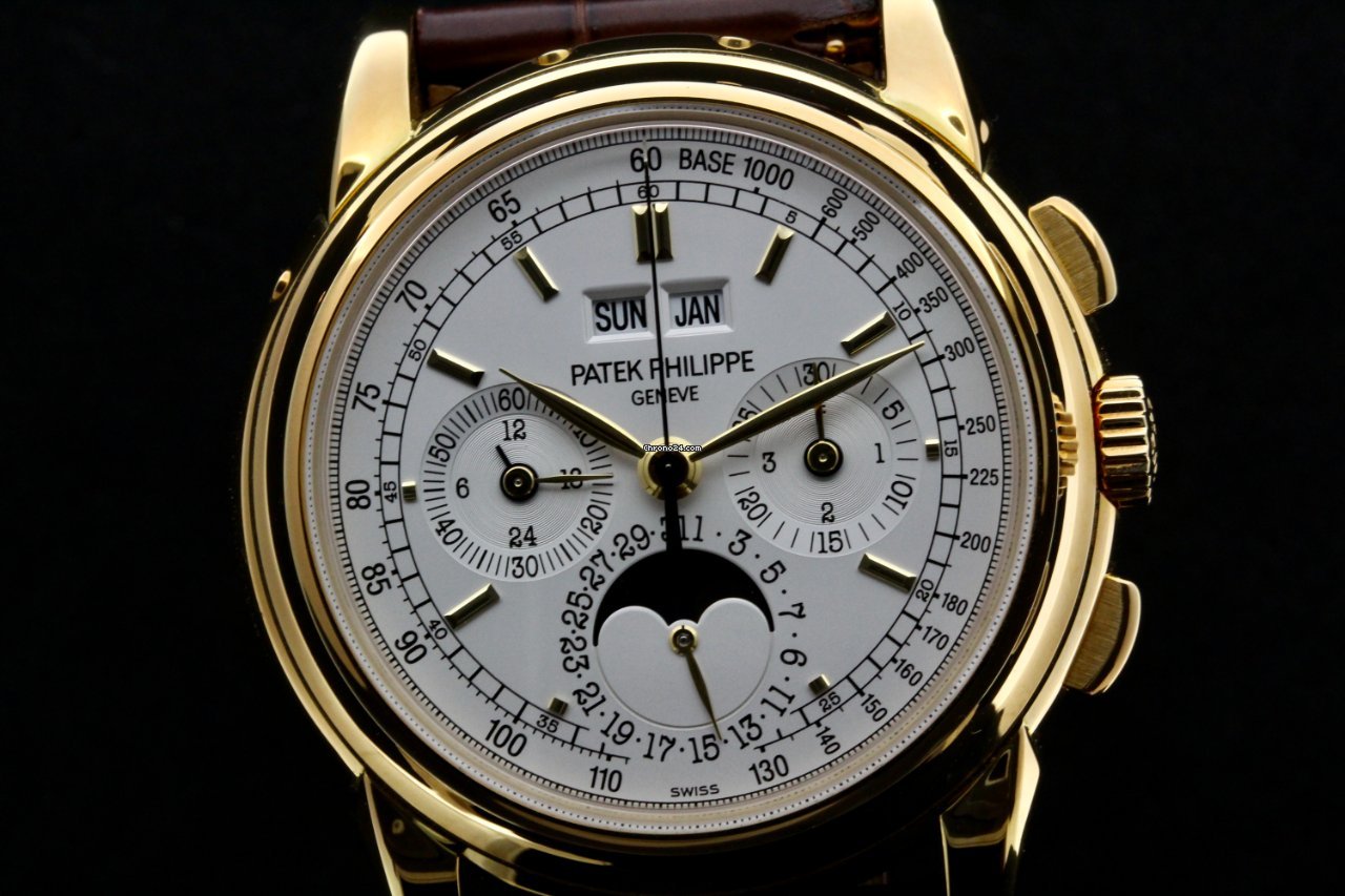 IMG_9081 Patek Philippe Perpetual Calendar Chronograph Manual winding Yellow gold 5970J-001 Replica 6