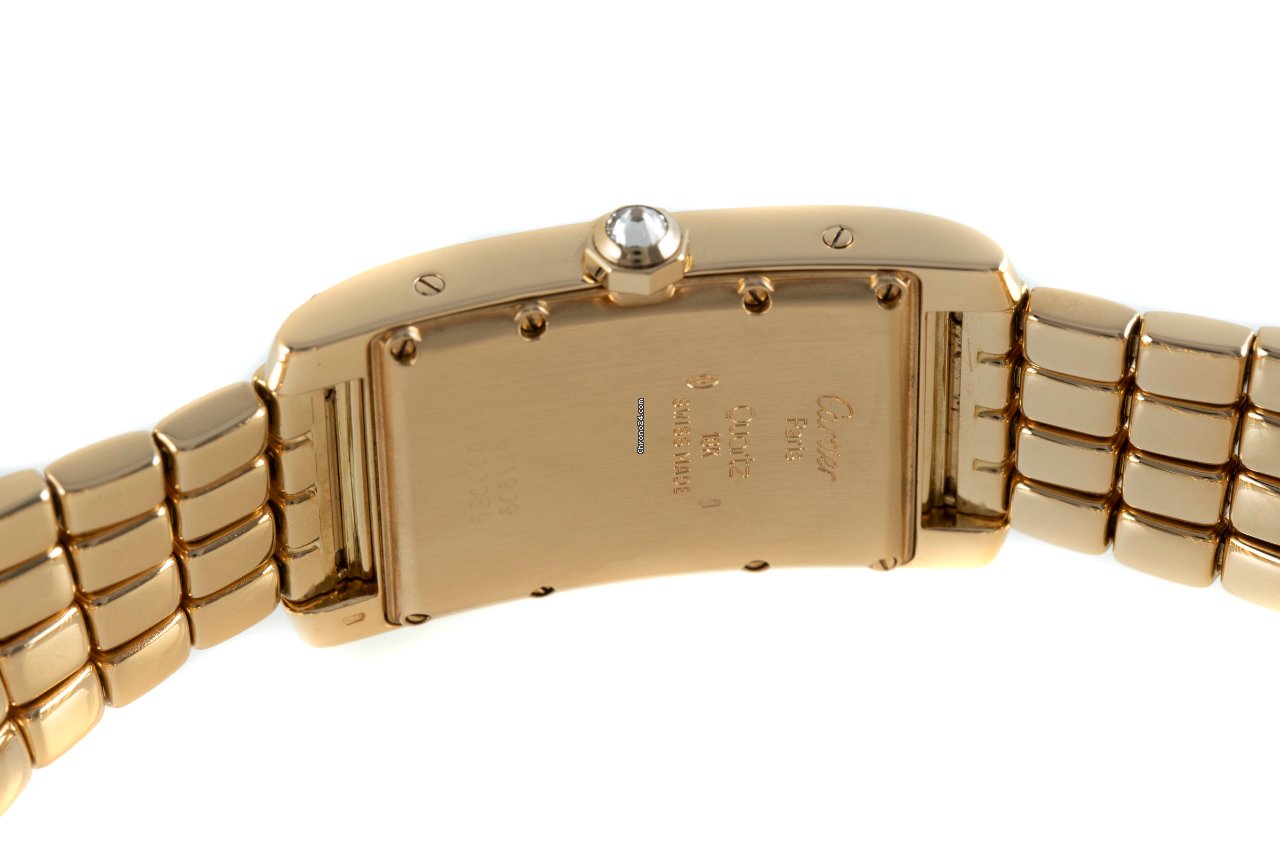 Cartier Tank Americaine Mens watch Unisex Quartz Yellow gold 8119 Replica 6