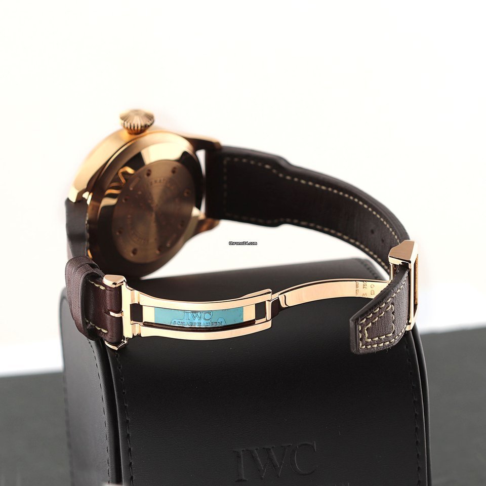 IMG_9081 IWC Big Pilot Mens watch Unisex Automatic Rose gold IW500425 Replica 6