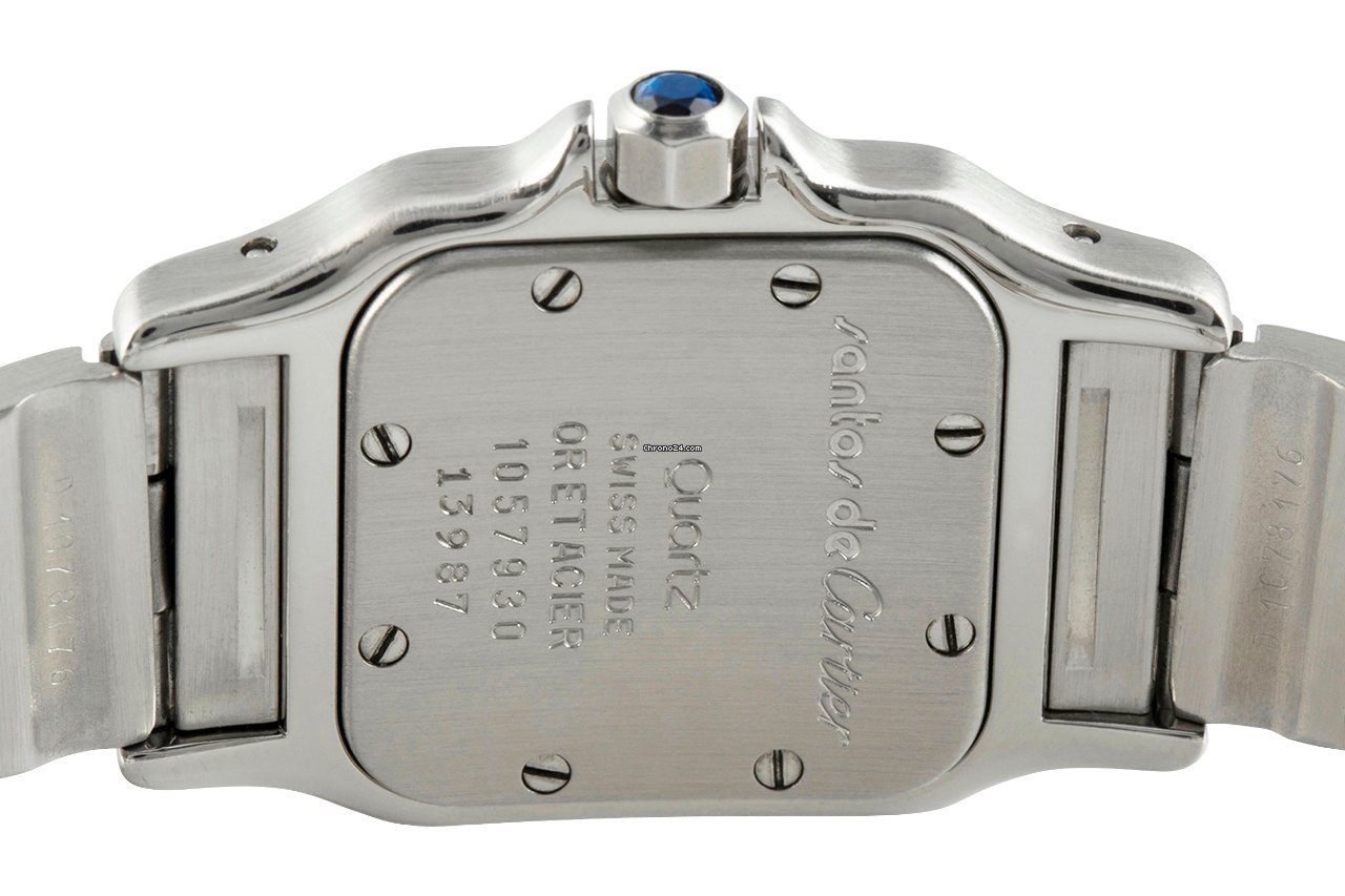 IMG_9081 Cartier Santos Galbee Womens watch Quartz Gold Steel 1057930 Replica 6