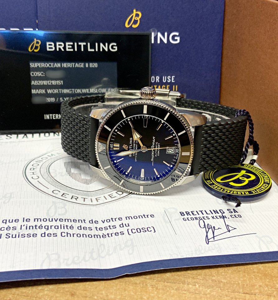 IMG_9081 Breitling Superocean Heritage II 42 Mens watch Unisex Automatic Steel AB2010121B1S1 Replica 6