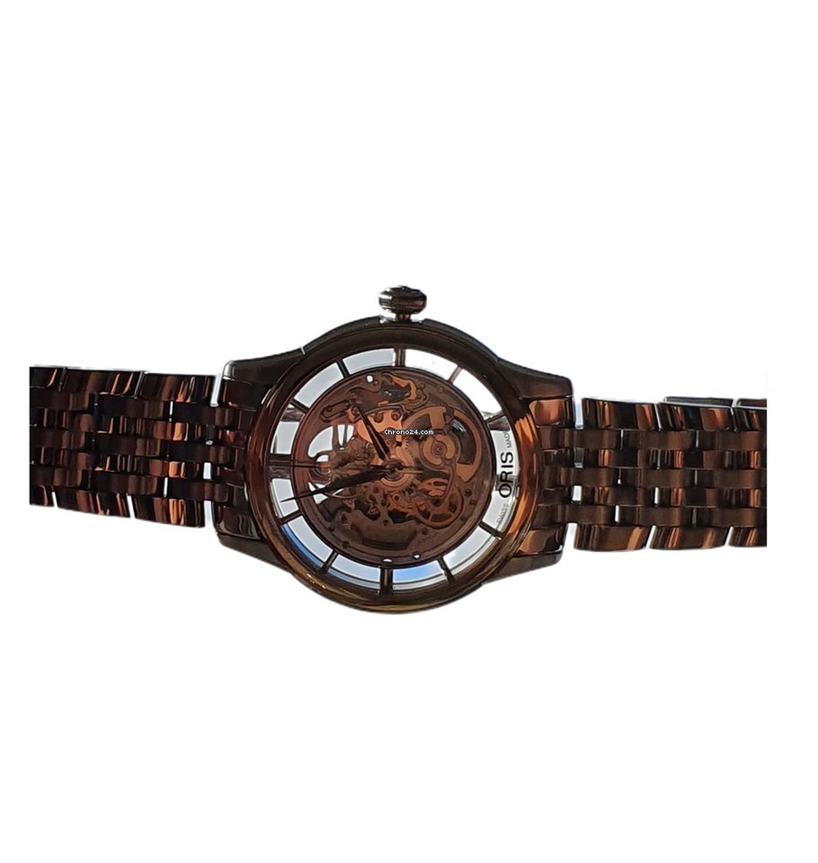 IMG_9081 Oris Artelier Translucent Skeleton Mens watch Unisex Automatic Steel 01 734 7684 6351-07 8 21 77 Replica 6