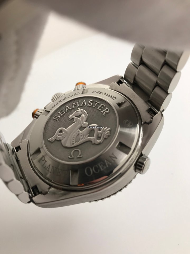 IMG_9081 Omega Seamaster Planet Ocean Chronograph Mens watch Unisex Automatic Steel 2218.50.00 Replica 6
