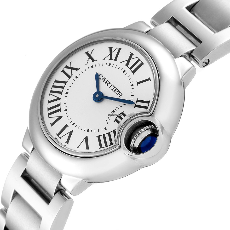 Cartier Ballon Bleu 28mm Womens watch Quartz Steel W69010Z4 Replica 6