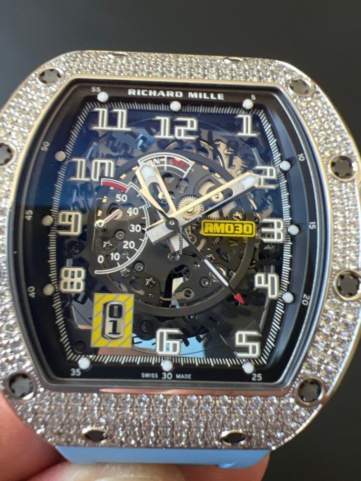 IMG_9081 Richard Mille RM 030 Mens watch Unisex Automatic White gold RM30 WG Replica 6