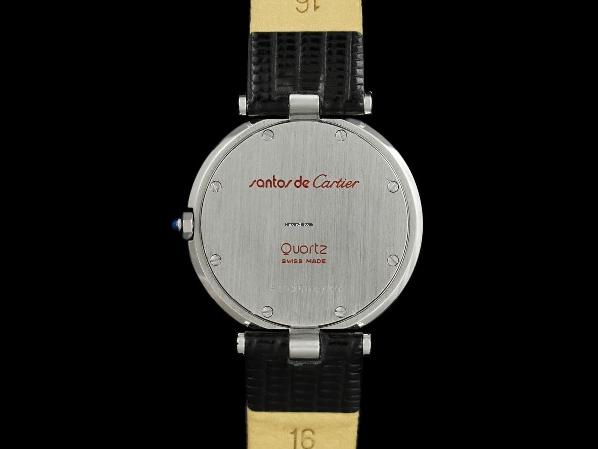 IMG_9081 Cartier Santos Mens watch Unisex Quartz Steel 8277 Replica 6