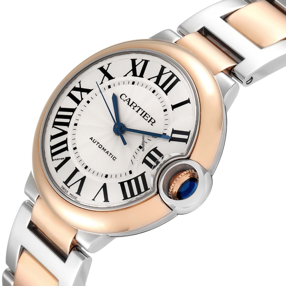 IMG_9081 Cartier Ballon Bleu 36mm Womens watch Automatic Gold Steel W2BB0003 Replica 6