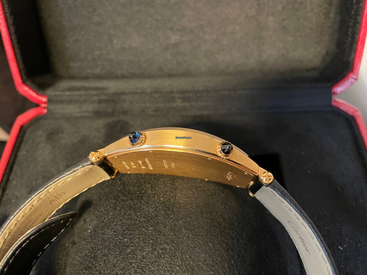 IMG_9081 Cartier Tonneau Mens watch Unisex Manual winding Rose gold Cartier 2805 CPCP Replica 6