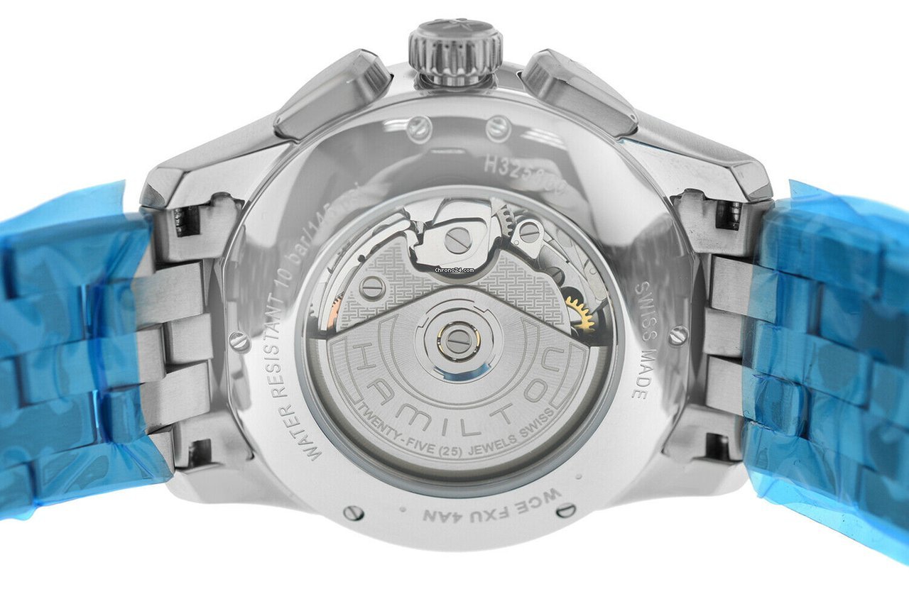 Hamilton Jazzmaster Auto Chrono Mens watch Unisex Automatic Steel H32586141 Replica 6
