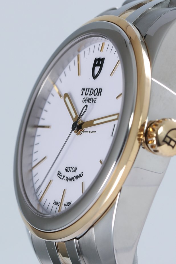 IMG_9081 Tudor Glamour Date Mens watch Unisex Automatic Gold Steel 55003 Replica 6