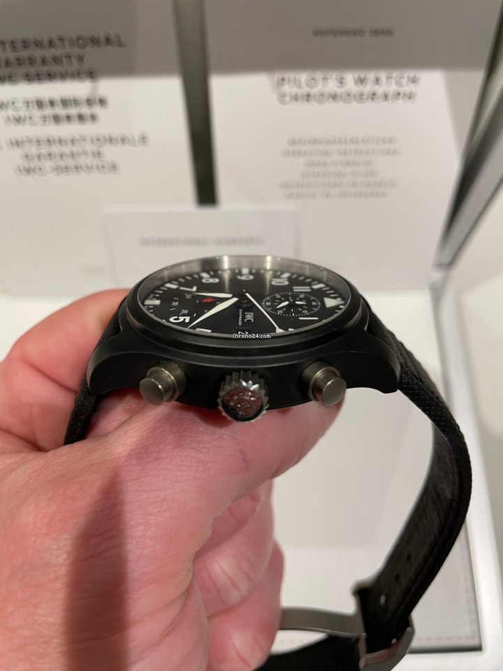 IMG_9081 IWC Pilot Chronograph Top Gun Mens watch Unisex Automatic Ceramic IW389001 Replica 6