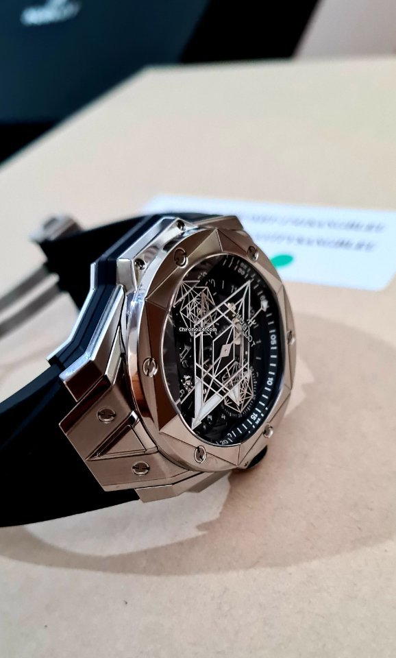 IMG_9081 Hublot Big Bang Sang Bleu Mens watch Unisex Automatic Titanium 418.NX.1107.RX.MXM19 Replica 6