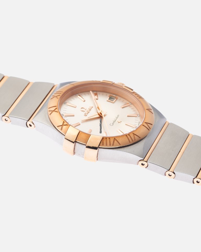 Omega Constellation Quartz Mens watch Unisex Quartz Gold Steel 123.20.35.60.02.001 Replica 6