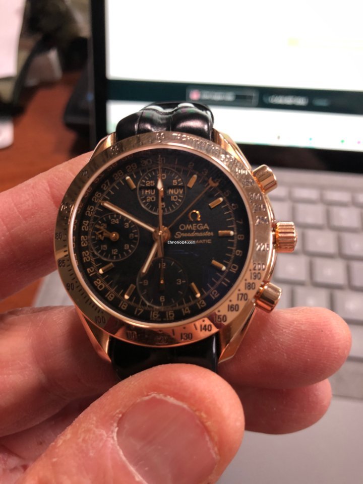 IMG_9081 Omega Speedmaster Day Date Mens watch Unisex Automatic Rose gold 1750084 Replica 6