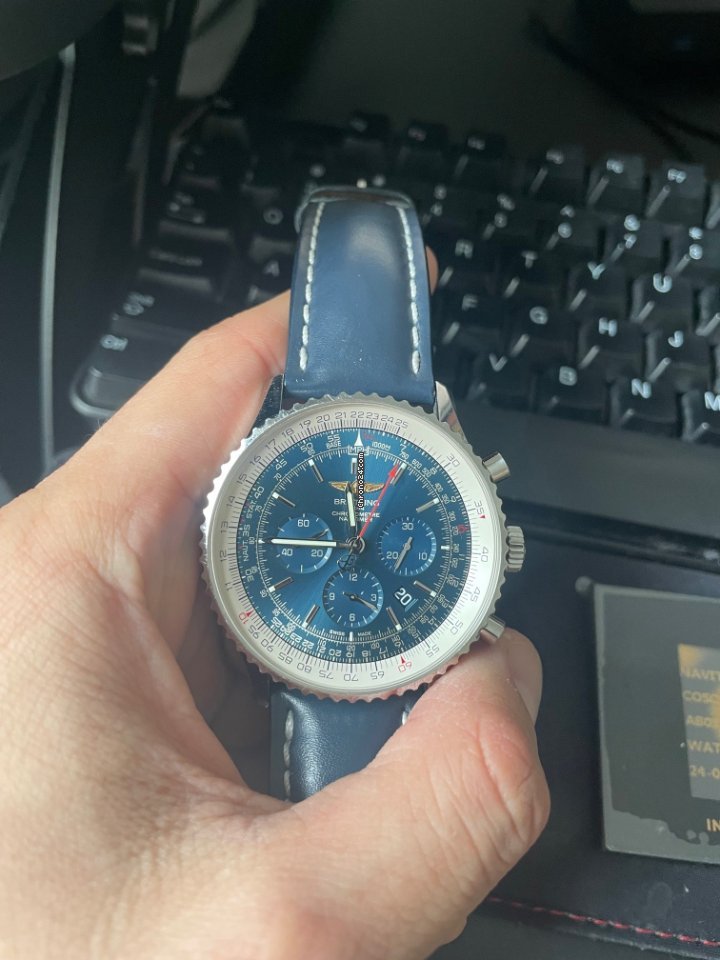 IMG_9081 Breitling Navitimer 01 (46 MM) Mens watch Unisex Steel AB012721 C889 Replica 6