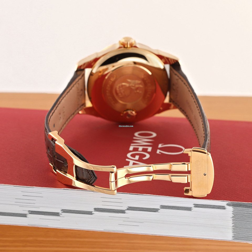 IMG_9081 Omega De Ville Central Tourbillon Mens watch Unisex Automatic Rose gold 5933.30.32 Replica 6