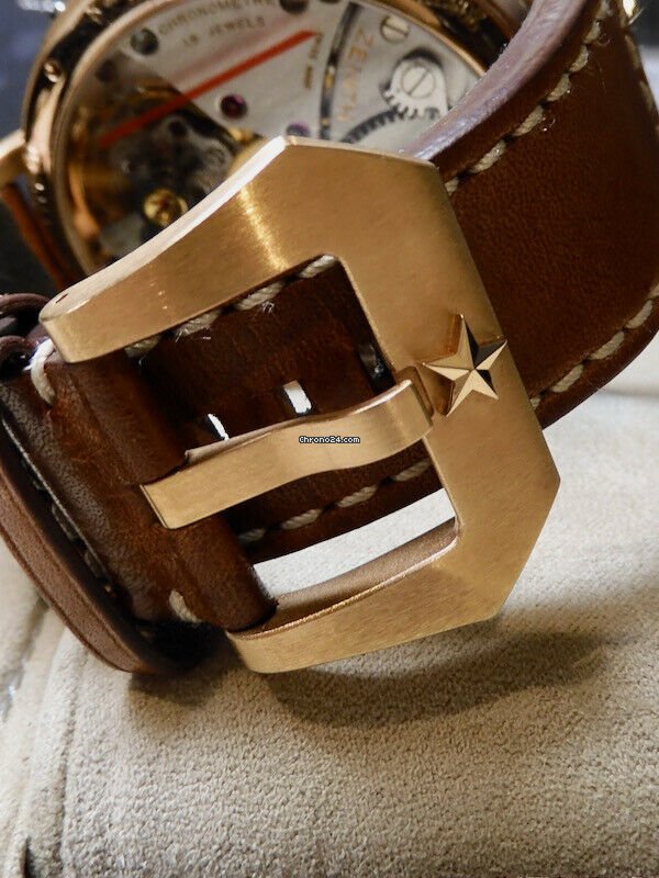 Zenith Pilot Manual winding Rose gold 18.2420.5011 21.C723 Replica 6