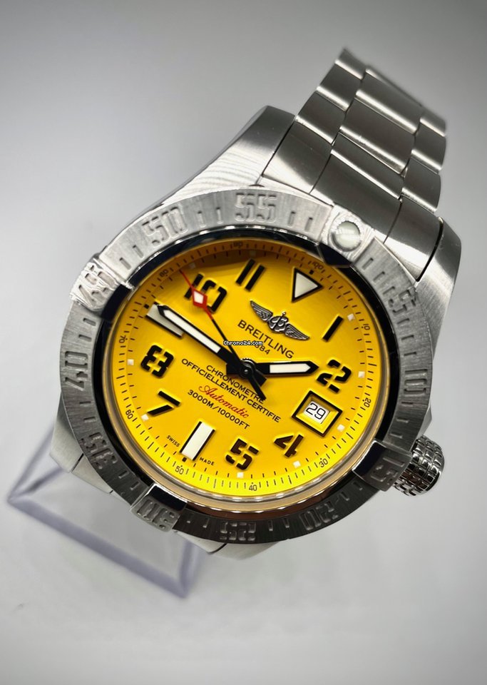 IMG_9081 Breitling Avenger II Seawolf Mens watch Unisex Automatic Steel A1733110 Replica 6