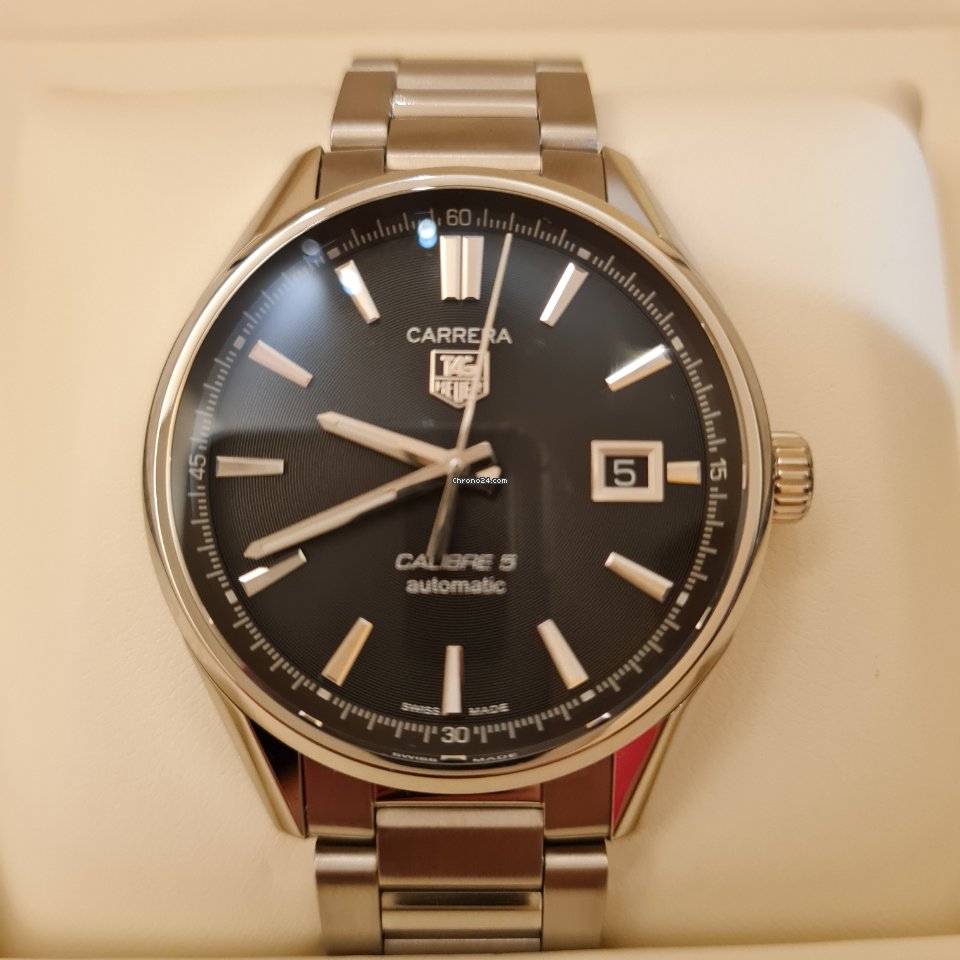 IMG_9081 TAG Heuer Carrera Calibre 5 Mens watch Unisex Automatic Steel War211A-1 Replica 6