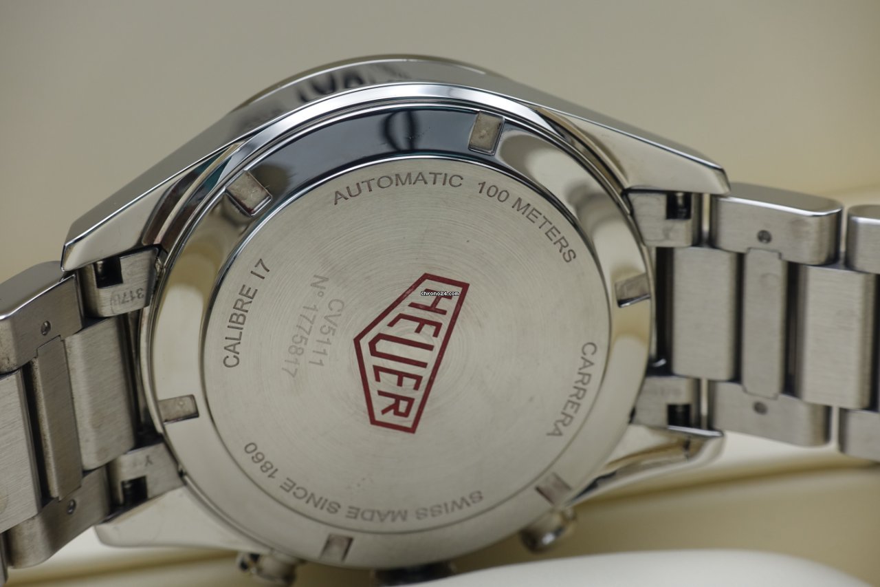 IMG_9081 TAG Heuer Carrera Calibre 17 Mens watch Unisex Automatic Steel CV5111.FC6335 Replica 6