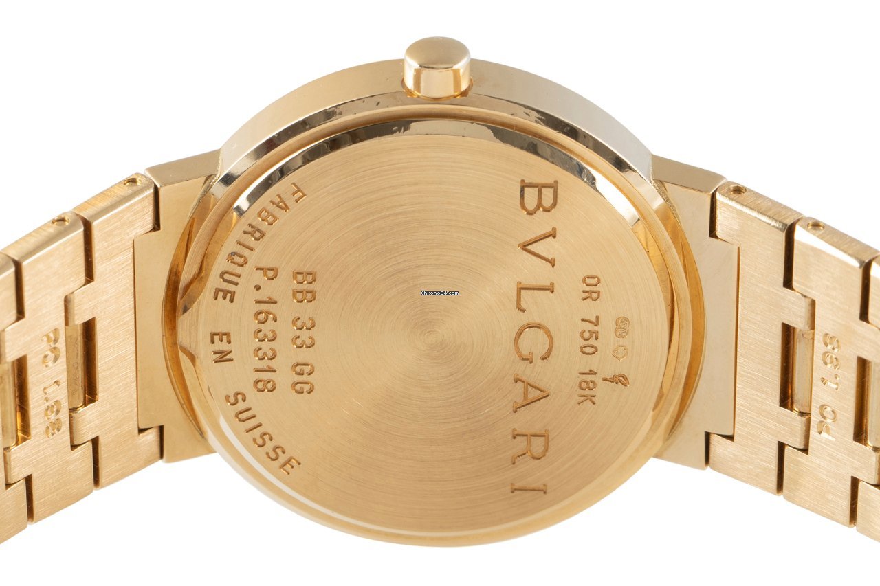 IMG_9081 Bulgari Bulgari Mens watch Unisex Quartz Yellow gold BB33GG Replica 6