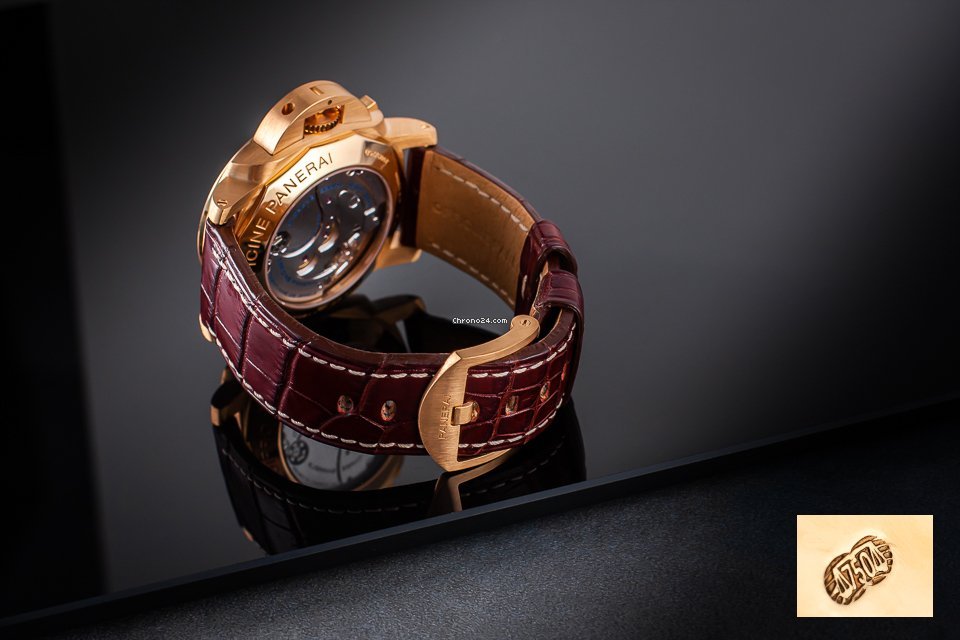 IMG_9081 Panerai Special Editions Mens watch Unisex Manual winding Rose gold PAM00277 Replica 6