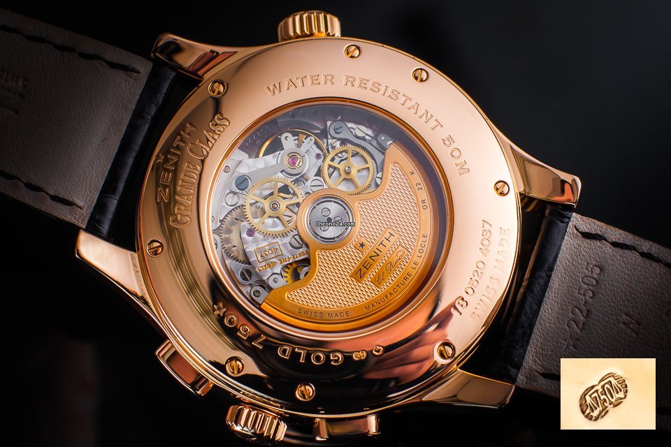 IMG_9081 Zenith Mens watch Unisex Automatic Rose gold 18 0520 4037 Replica 6