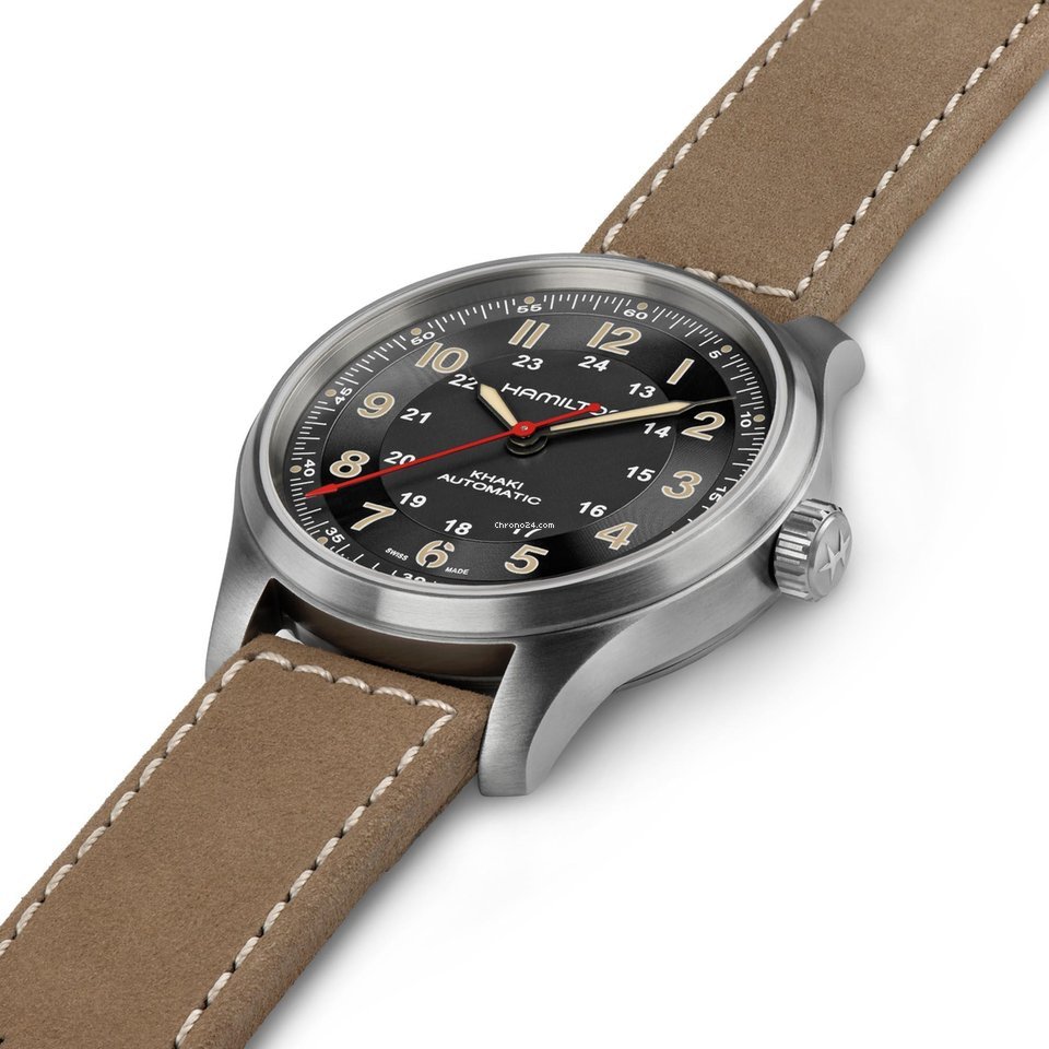 Hamilton Khaki Field Titanium Mens watch Unisex Automatic Titanium H70645533 Replica 6