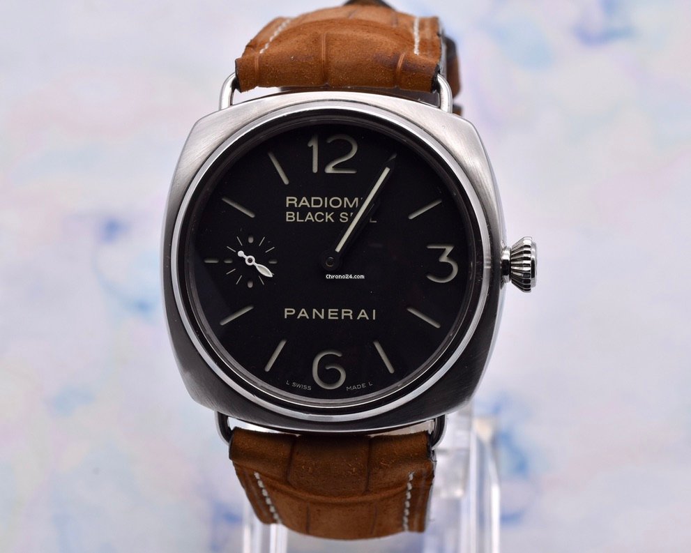IMG_9081 Panerai Radiomir Black Seal Mens watch Unisex Manual winding Steel PAM 00183 Replica 6