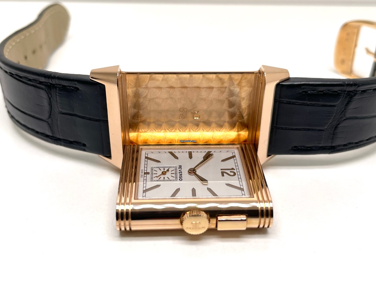 IMG_9081 Jaeger-LeCoultre Grande Reverso Ultra Thin Duoface Manual winding Rose gold Q3782520 Replica 6