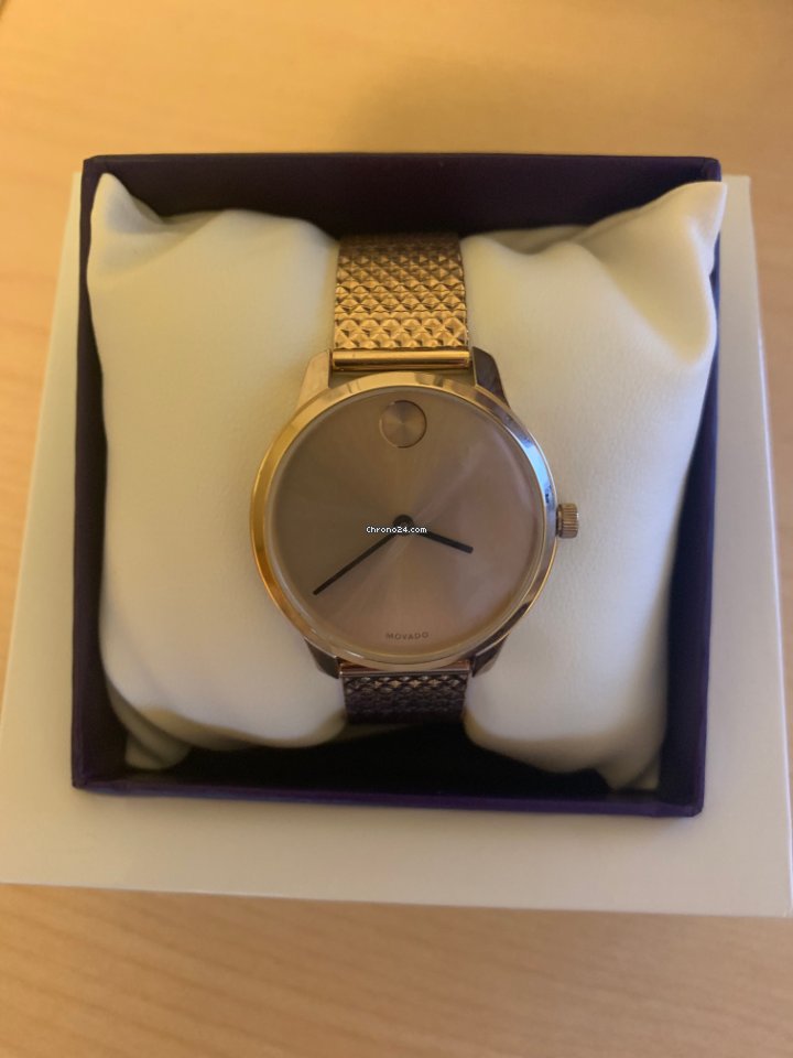 IMG_9081 Movado Bold Mens watch Unisex Quartz Gold Steel 3600373 Replica 6