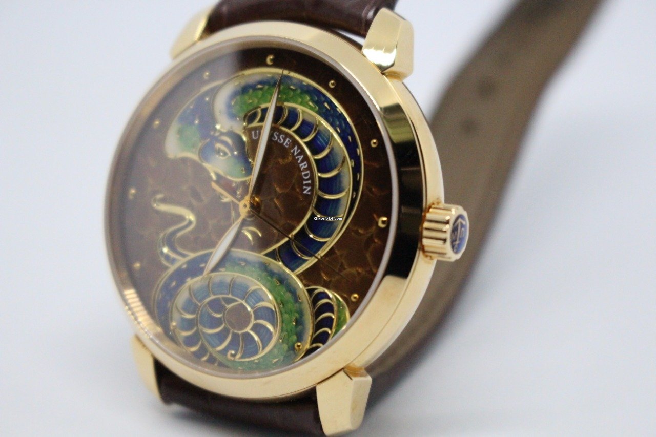 IMG_9081 Ulysse Nardin Classico Mens watch Unisex Automatic Rose gold 8156 111 2 SNAKE Replica 6