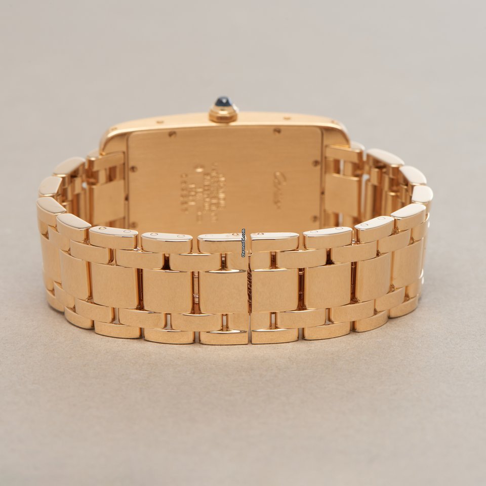 Cartier Tank Americaine Mens watch Unisex Manual winding Yellow gold 1735 Replica 6